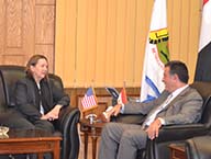 Benha University receives the Counselor for Press and Cultural Affairs at the U.S. Embassy in Cairo