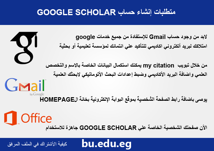 دعوة لأعضاء هيئة التدريس لتسجيل حساب على الباحث العلمي  Google scholar