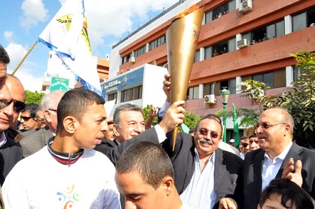 Benha University participates in the Olympic Flame Ceremony of the Regina Games 