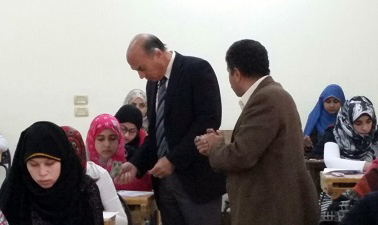 Prof. Dr. Soliman Mustafa inspects Exams in the Faculties of Specific Education and Science