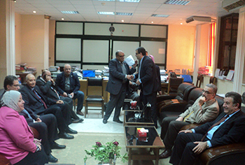 The University President receives the External Reviewing Team of NAQAAE