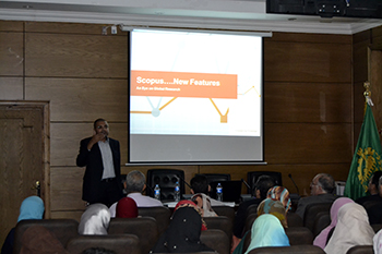 Prof. Dr. Hesham Abu El Enin opens the Scopus Workshop
