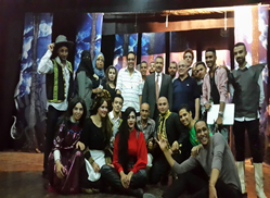 مسرحية دون كيشوت لمنتخب جامعة بنها المسرحي على مسرح متروبول بالقاهرة