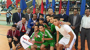 الميدالية الفضية لجامعة بنها فى البطولة العربية للجامعات لخماسي كرة القدم 