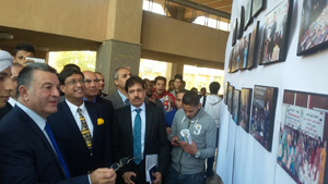 Benha University President and the Indian Ambassador in Cairo open «Navdab Syrian» Exhibition