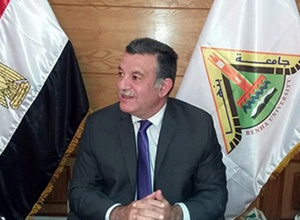 Benha University President in a Meeting with the Young Researchers