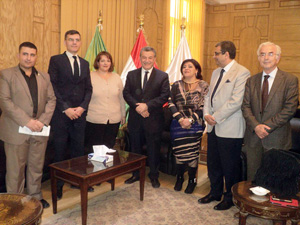 Benha University President receives a Delegation from the French Embassy in Cairo