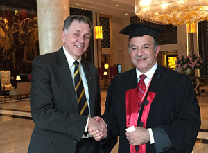  Benha University President meets Nobel Prize Scientists