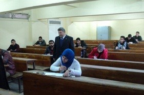 The University President inspects the Exams in the Faculty of Science