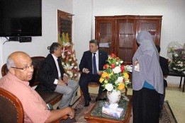 EL-Kady visits the faculty of engineering to inspect the student activities and the community service plans