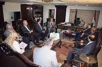 Benha University president in addition to his deputies and six deans pay a visit to the office of security director 