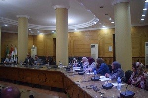 Benha university president stresses on the importance of the student activities during his meeting with the faculties' secretaries
