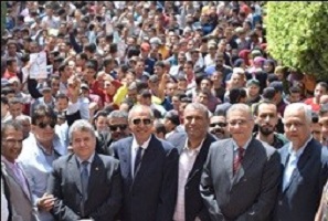Benha University organizes a march to urge the citizens to participate in the presidential elections