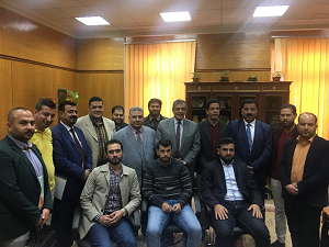 نائب رئيس جامعة بنها يلتقى وفداً من الطلاب العراقيين
