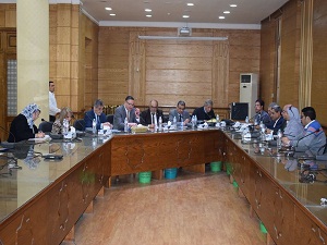 Al-Saied and El-Maghraby witness the meeting of the Higher Committee for the Development of Education at the University of Banha.