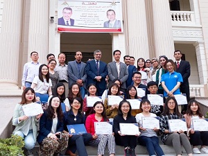 Prof. Dr. Hussein El Maghraby attends the Closing Ceremony of Students Exchange Program
