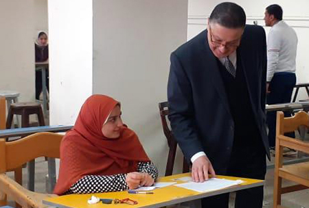Dr Gamal El Saeed inspects Exams' halls –Labs- Workshops' halls   