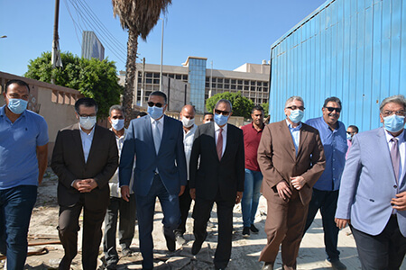 Qalyoubia Governor and BU President inspect the Site of the New Specialized Hospital