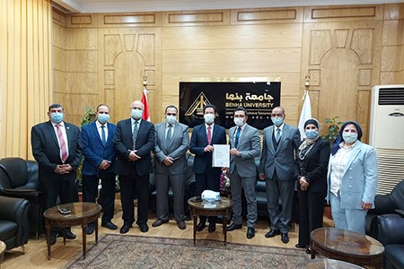 Benha University gets the Renewal of the ISO 90012015 Certificate
