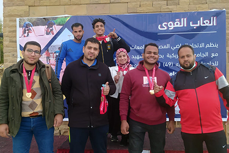 جامعة بنها تحصد 10 ميداليات في بطولة الجامعات المصرية لألعاب القوى