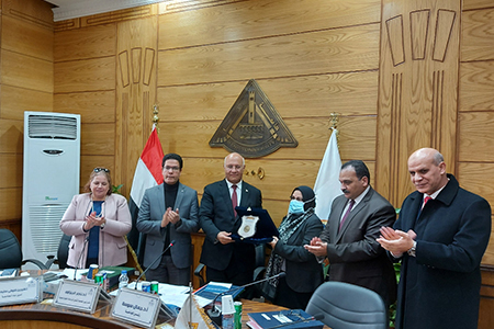 Benha University Board honors Faculty of Nursing Dean for her Great Efforts during her Deanship