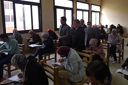 Prof. Dr. Nasser El Gizawy inspects the First Semester Exams of Postgraduate Stage at Faculty of Law