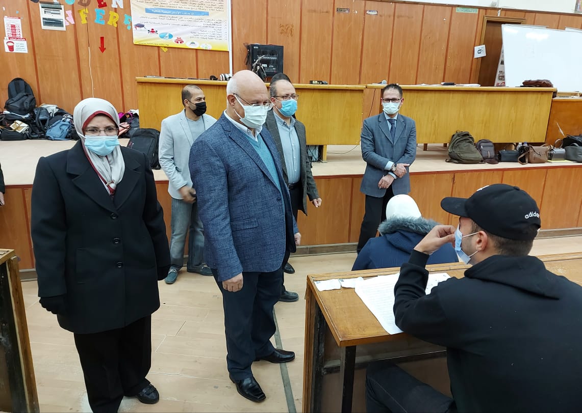 BU President inspects Exams Work and Production Units at Faculties of Agriculture and Veterinary Medicine and confirms on Applying Precautionary Measures