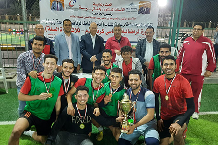 BU president witnesses the Final Match of BU Football Tournament at Ramadan