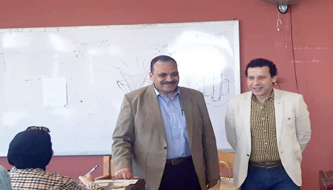 Dr.Tamer Samir inspects the Aptitude Tests at Benha University Faculties'