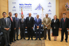  Benha University President hosts the Japanese Ambassador in Cairo for signing cooperation protocols