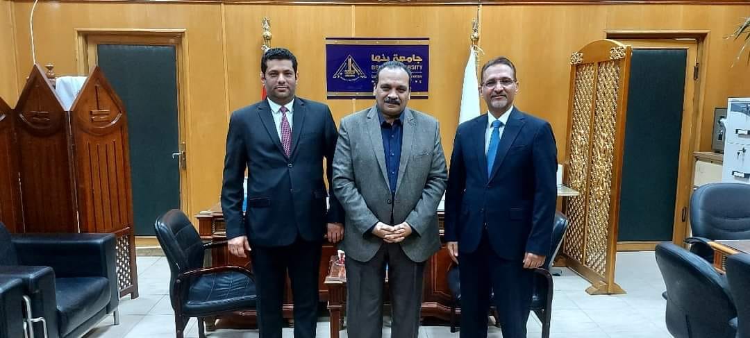 Benha University Vice President for Education and Student Affairs receives Delegation from the Ministry of Higher Education in Iraq