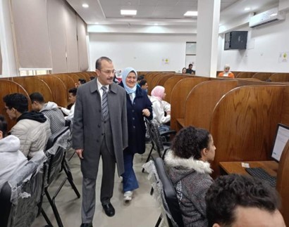 Prof.Dr.EL-Sayed Fouda inspects Exams at Faculty of Nursing