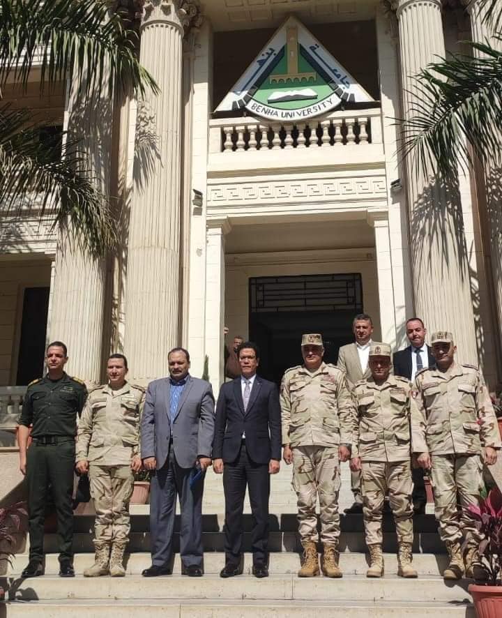 رئيس جامعة بنها يستقبل المستشار العسكري الجديد لمحافظة القليوبية 