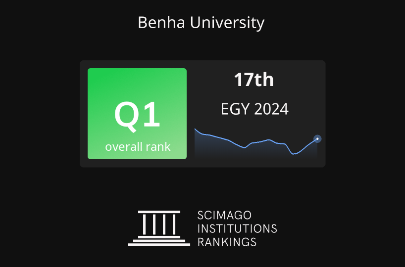 جامعة بنها ضمن جامعات الفئة الاولى بتصنيف سيماجو الاسباني 2024