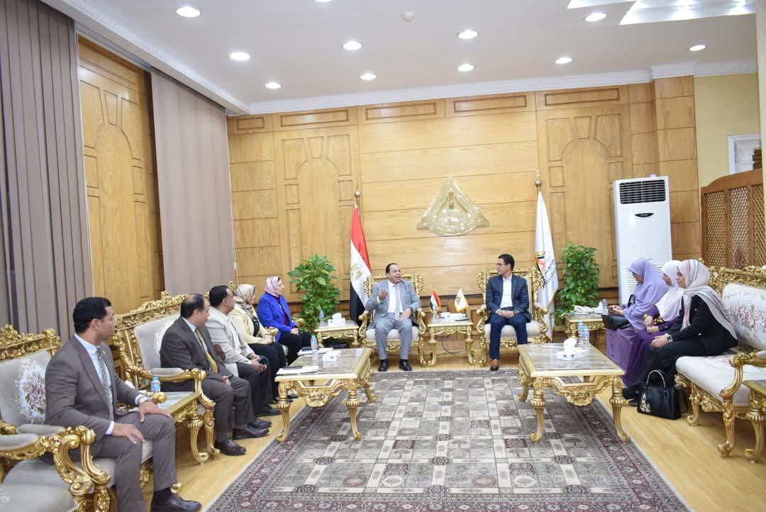 Benha University President Received Head of the Executive Authority for Adult Education and Literacy