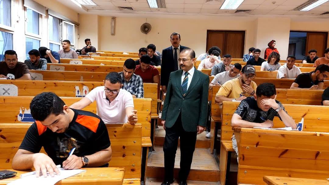 Dr. Sayed Fouda inspects exams at the Faculties of Law and Computer Science and Artificial Intelligence