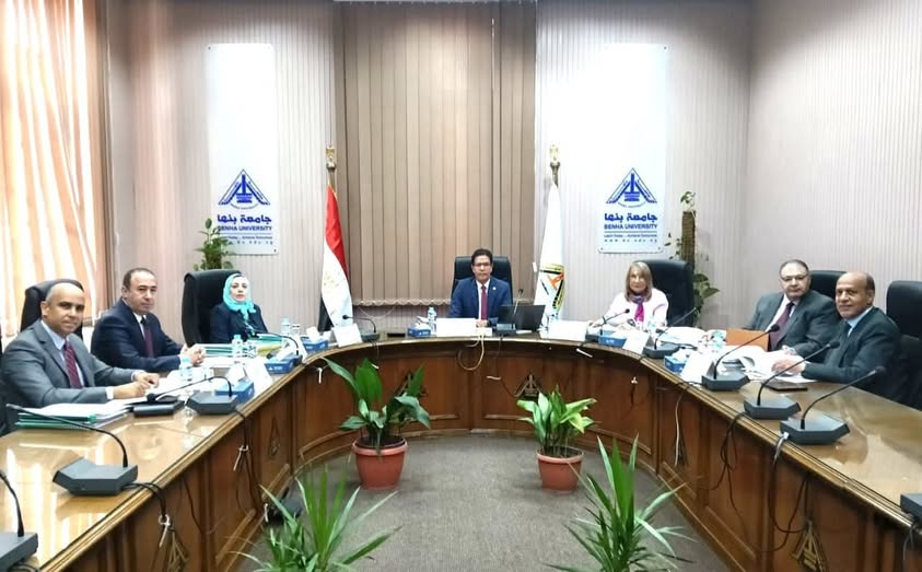 Benha University Leadership Committee interviewed applicants for leadership positions.