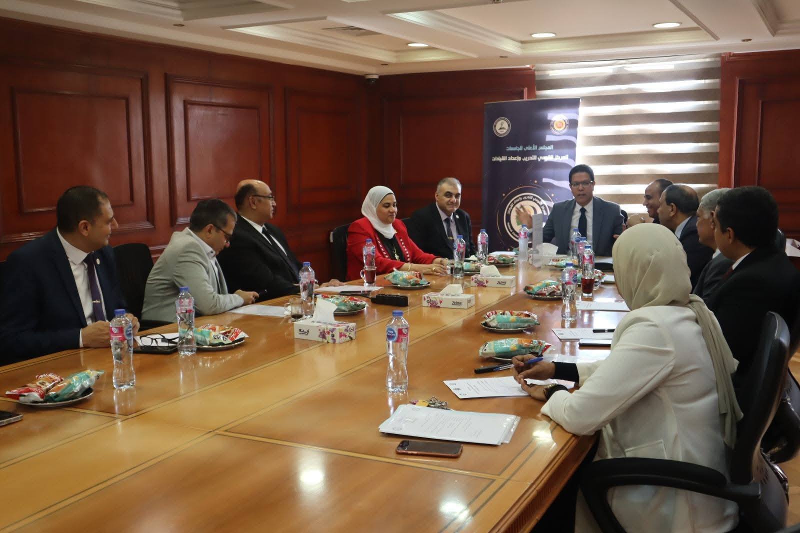 Benha University President Chairs Trainer Accreditation Committee at the National Center for Training and Leadership Development of the Supreme Council of Universities