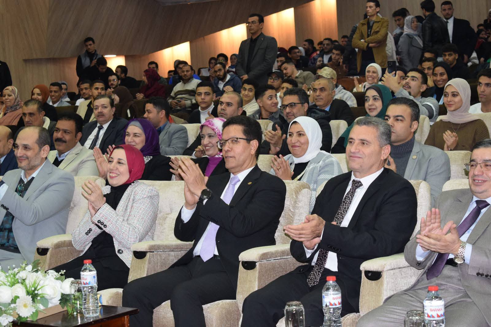 During the Closing Ceremony of Student Activities at Benha University: 