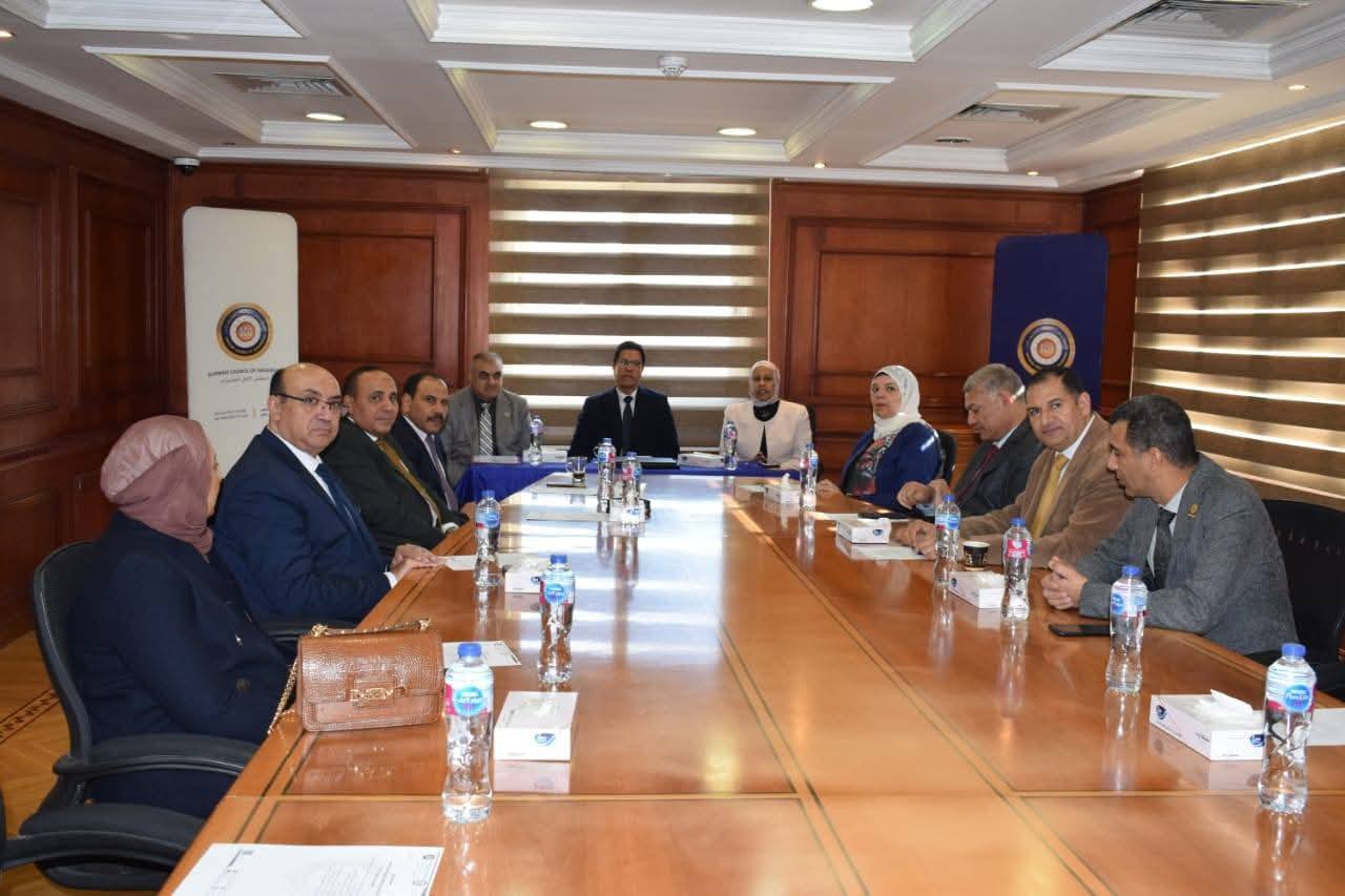 رئيس جامعة بنها يترأس لجنة اعتماد المدربين بالمركز القومي للتدريب وإعداد القيادات بالمجلس الأعلى للجامعات