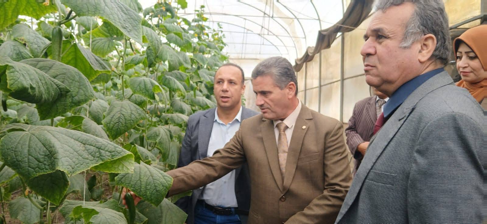 نائب رئيس جامعة بنها لشئون خدمة المجتمع وتنمية البيئة يتفقد الوحدات الإنتاجية بكلية الزراعة بمشتهر