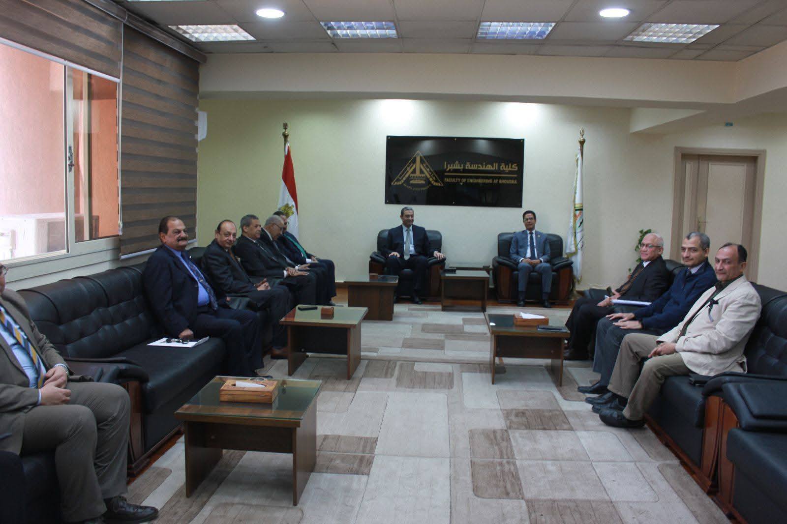 علي هامش مناقشة رسالة ماجستير:  رئيس جامعة بنها يستقبل محافظ دمياط