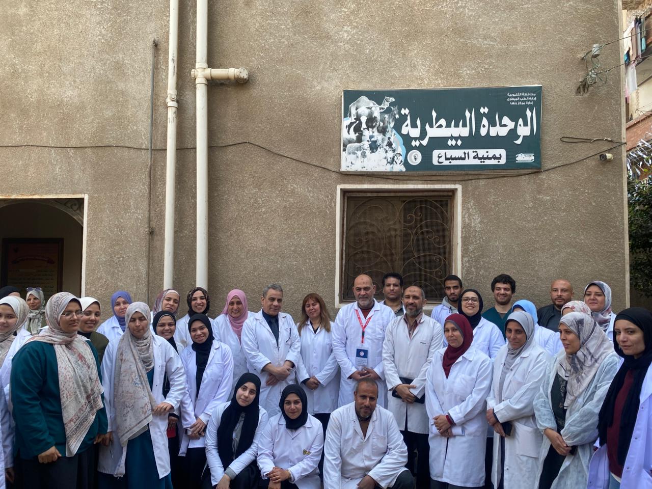 جامعة بنها تنظم قافلة بيطرية مجانية بقرية منية السباع ببنها 