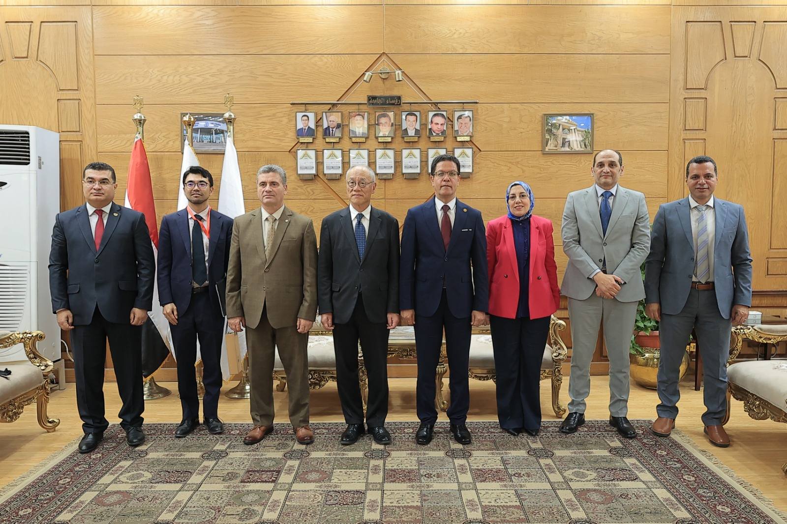 President of Benha University welcomed the Japanese Ambassador in Cairo