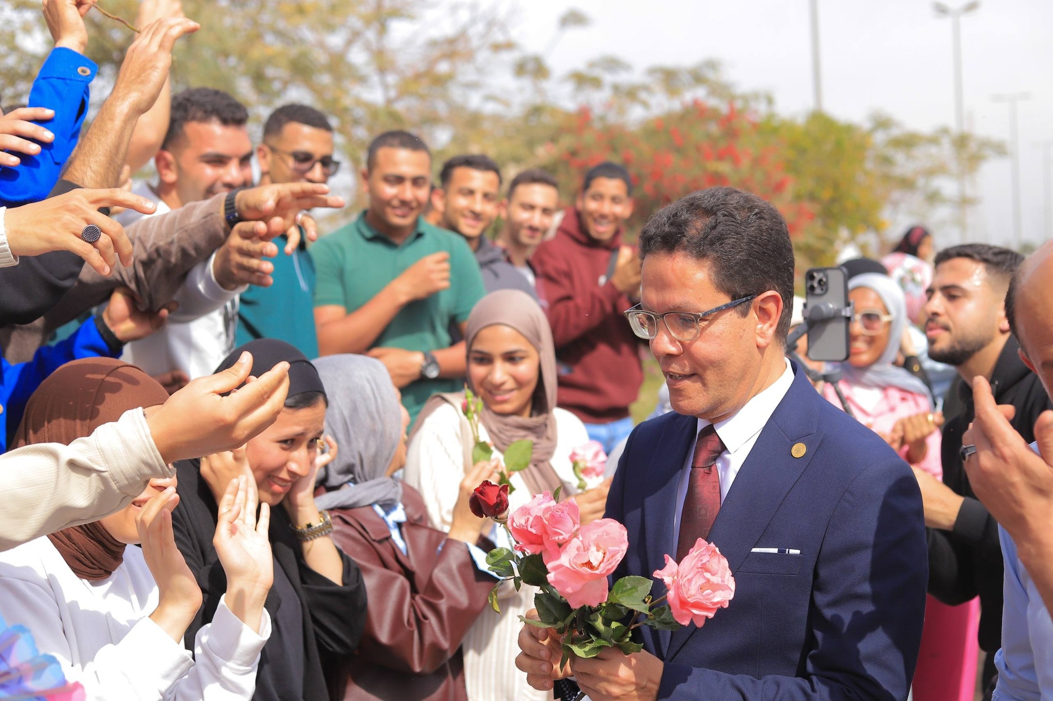 President of Benha University Inspected  the Annual Flower Exhibition in Its Third Edition