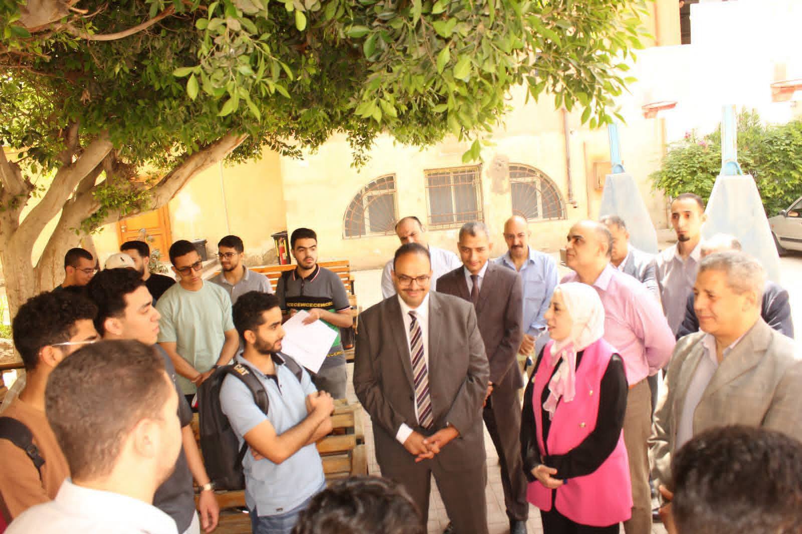 Vice President of Benha University for Postgraduate Studies and Research Inspects Exams at Faculties of Arts, Engineering (Shoubra), and Commerce