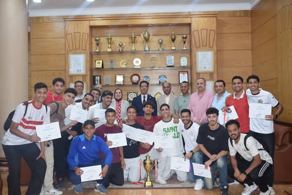 Benha University Honors Students Excelling in Sports