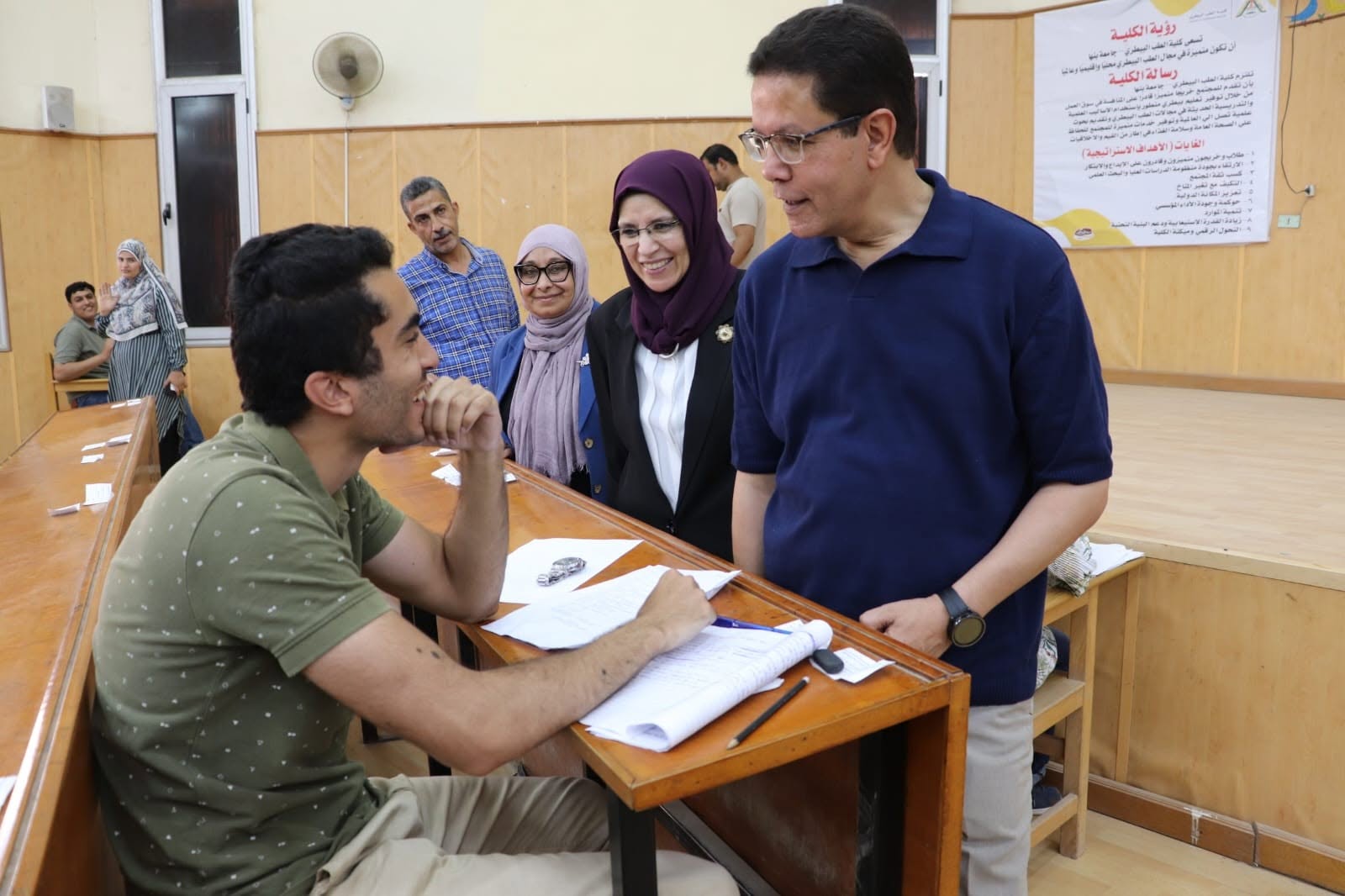 President of Benha University Inspected Exam process at the Faculties of Agriculture and Veterinary Medicine