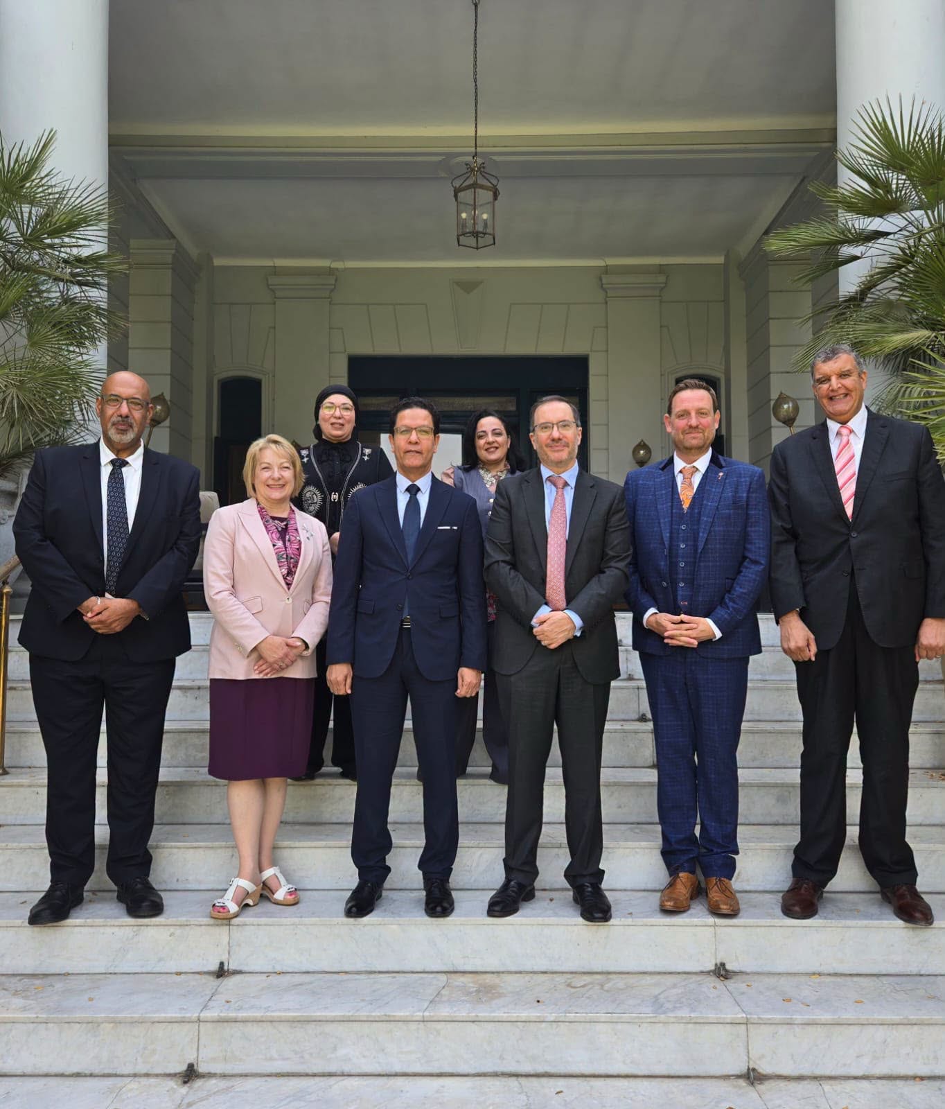 The British Ambassador in Cairo, the Presidents of Benha University and Canterbury Christ Church University, and the British Council were discussing ways to enhance academic and scientific cooperation.