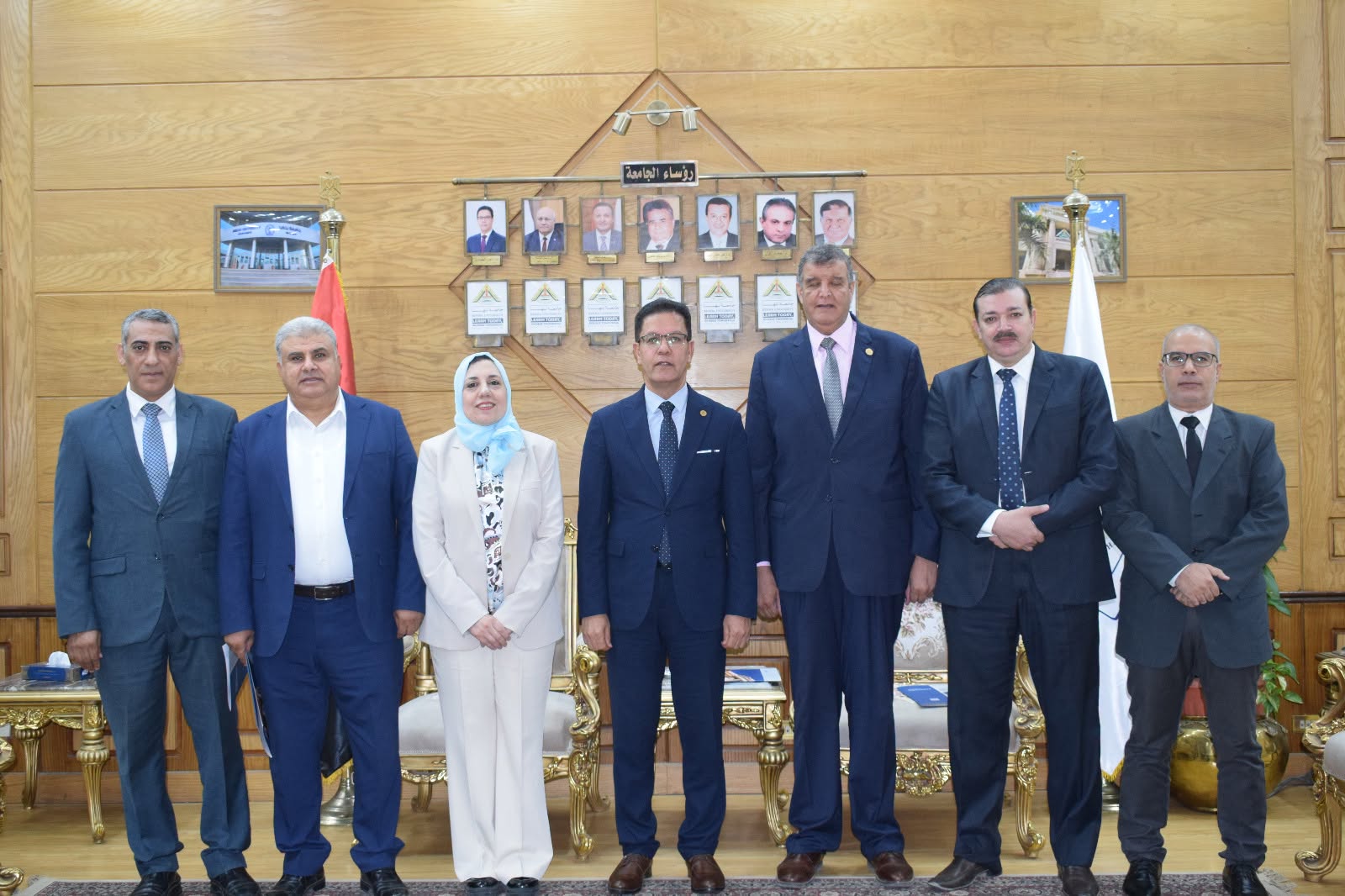 President of Benha University honored the team involved in the accreditation of 12 programs under the Transnational Education system at the university's campus in Al-Obour City.